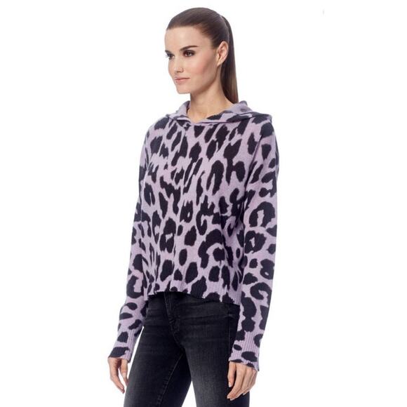 360 Cashmere Carson Hoodie Wisteria & Charcoal Skull Sz S - Picture 1 of 8